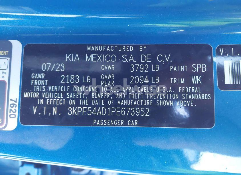 Photo 9 of 2023 Kia Forte GT-LINE (VIN 3KPF54AD1PE673952)