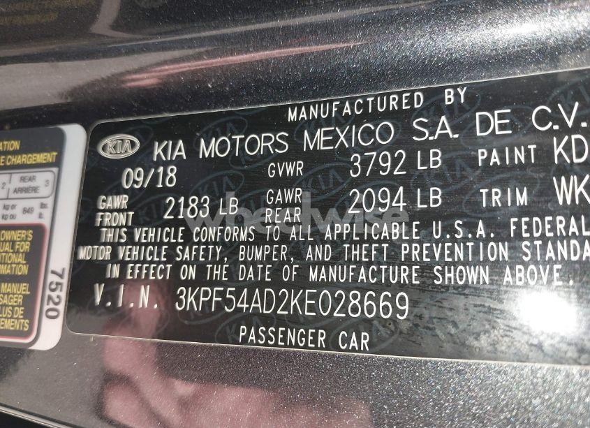 Photo 9 of 2019 Kia Forte EX (VIN 3KPF54AD2KE028669)