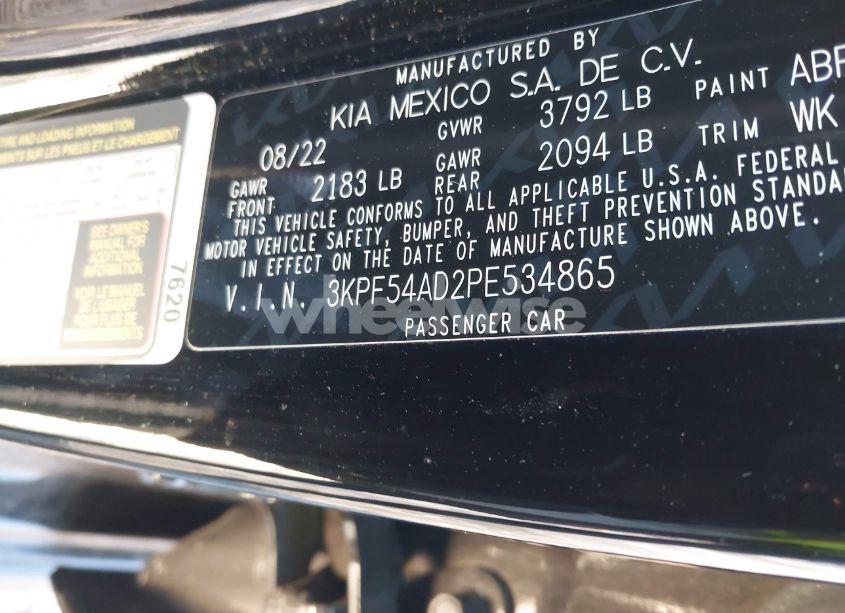 Photo 9 of 2023 Kia Forte GT-LINE (VIN 3KPF54AD2PE534865)