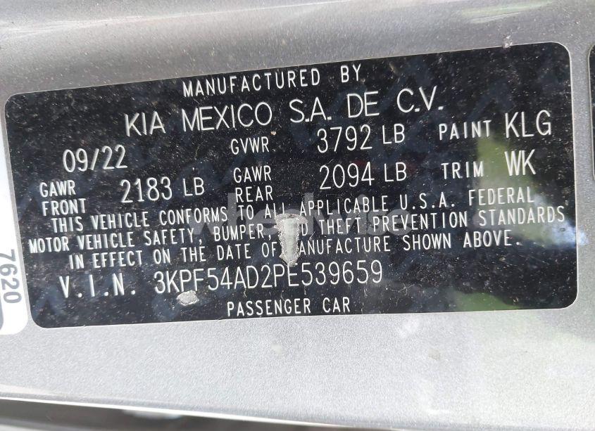 Photo 9 of 2023 Kia Forte GT-LINE (VIN 3KPF54AD2PE539659)