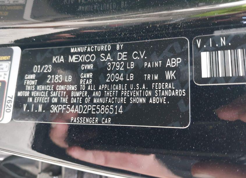 Photo 9 of 2023 Kia Forte GT-LINE (VIN 3KPF54AD2PE586514)