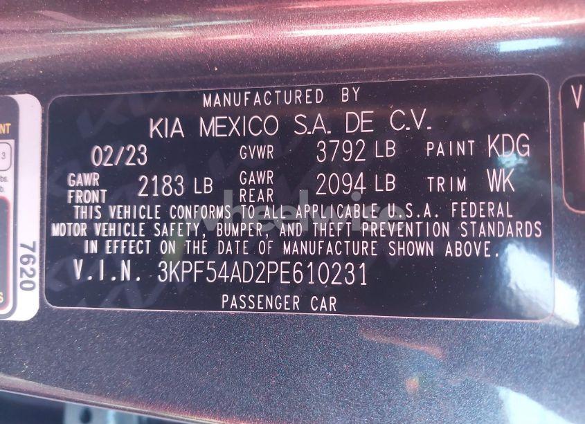 Photo 9 of 2023 Kia Forte GT-LINE (VIN 3KPF54AD2PE610231)