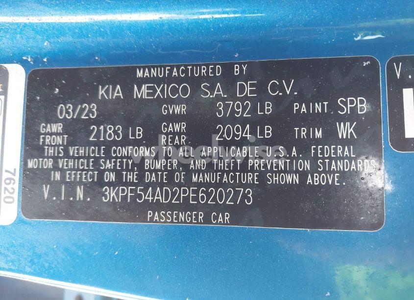 Photo 9 of 2023 Kia Forte GT-LINE (VIN 3KPF54AD2PE620273)