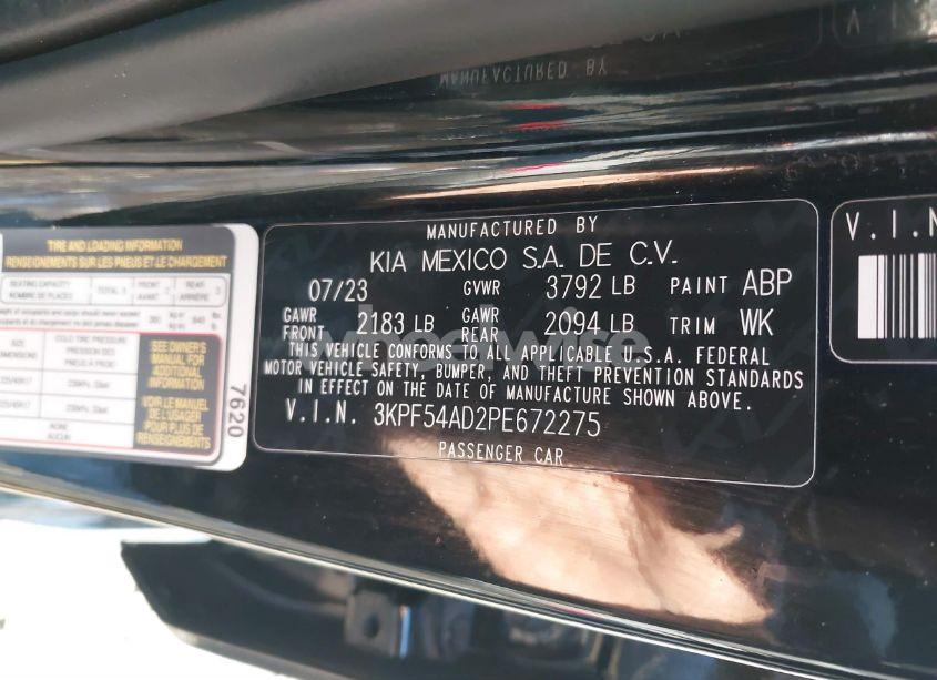 Photo 9 of 2023 Kia Forte GT-LINE (VIN 3KPF54AD2PE672275)