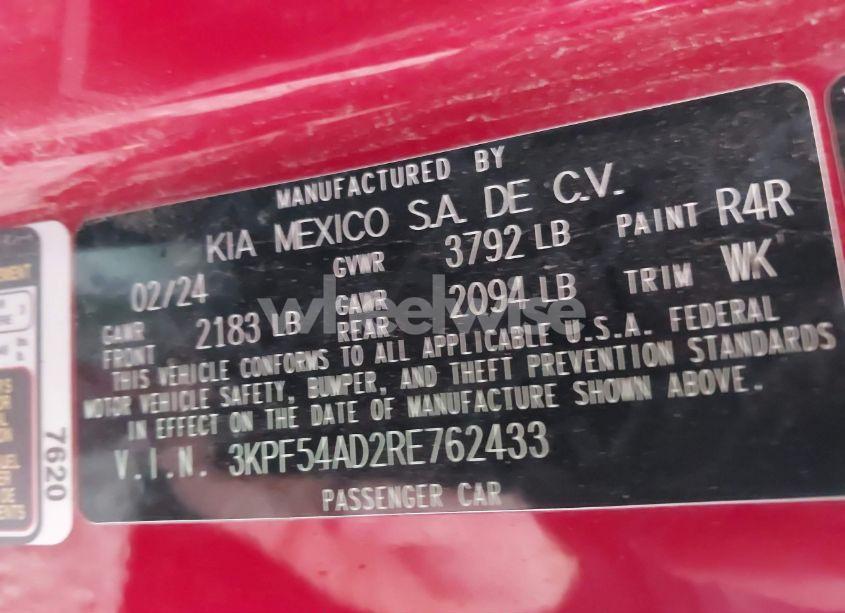 Photo 9 of 2024 Kia Forte GT-LINE (VIN 3KPF54AD2RE762433)