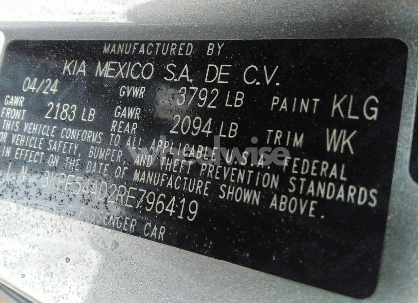 Photo 9 of 2024 Kia Forte GT-LINE (VIN 3KPF54AD2RE796419)