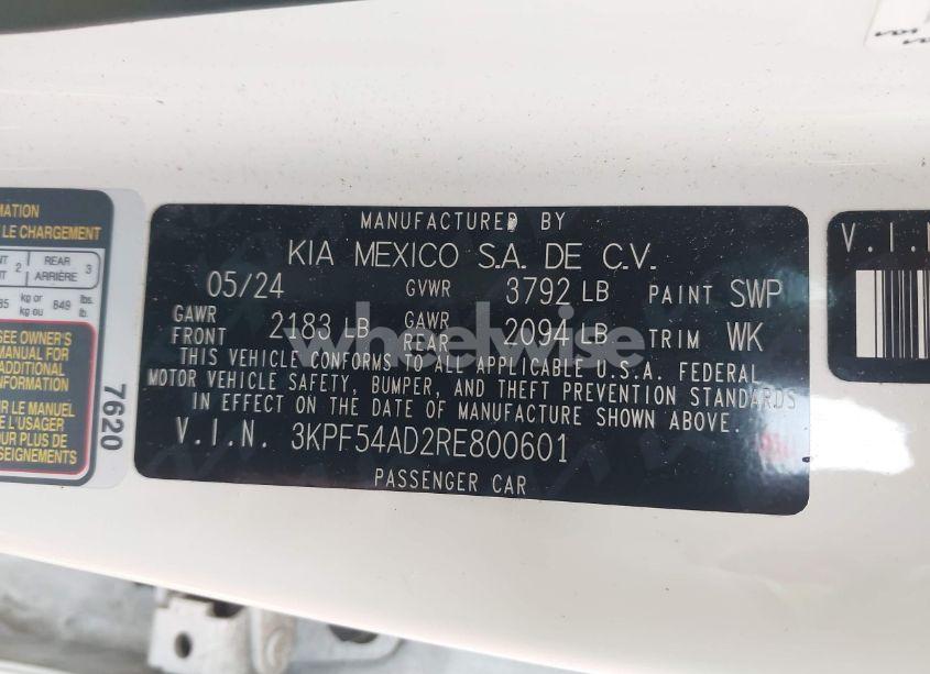 Photo 9 of 2024 Kia Forte GT-LINE (VIN 3KPF54AD2RE800601)