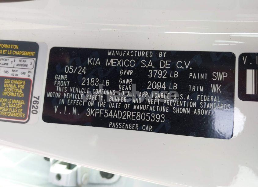 Photo 9 of 2024 Kia Forte GT-LINE (VIN 3KPF54AD2RE805393)