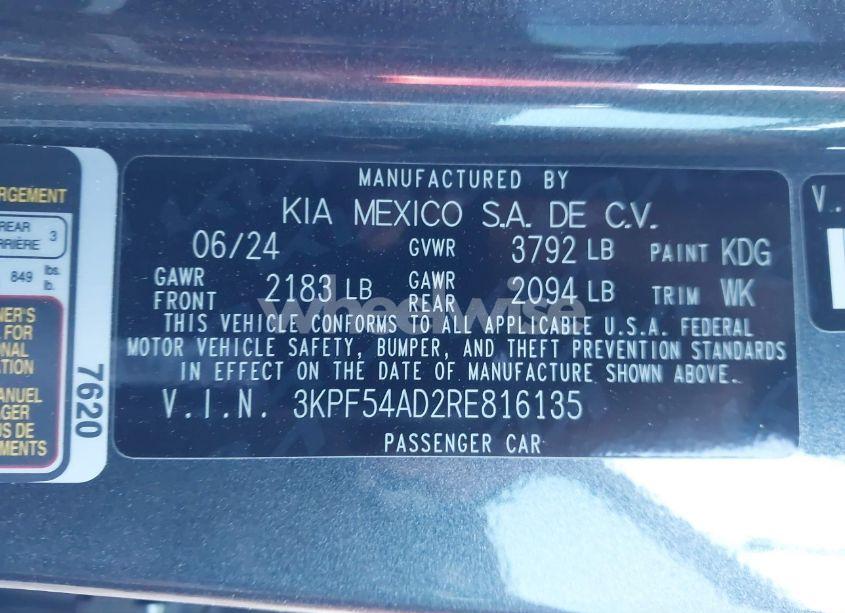 Photo 9 of 2024 Kia Forte GT-LINE (VIN 3KPF54AD2RE816135)