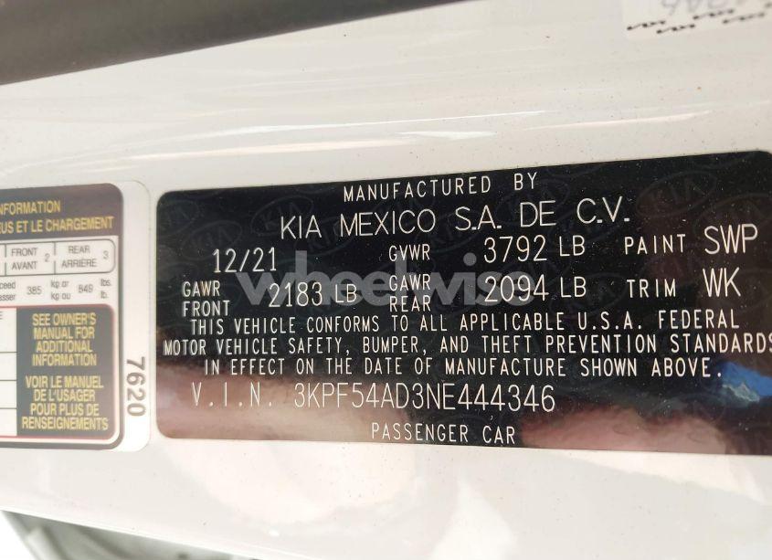 Photo 9 of 2022 Kia Forte GT-LINE (VIN 3KPF54AD3NE444346)