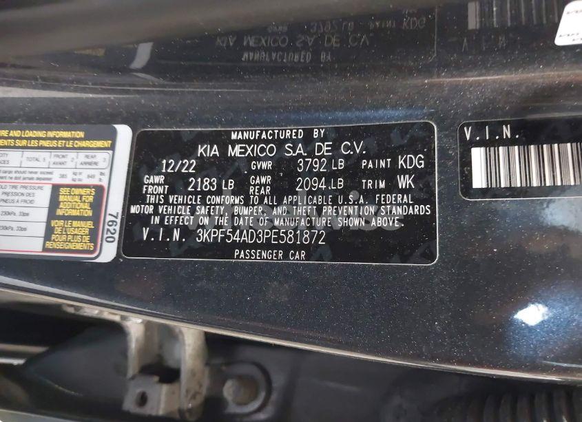 Photo 9 of 2023 Kia Forte GT-LINE (VIN 3KPF54AD3PE581872)