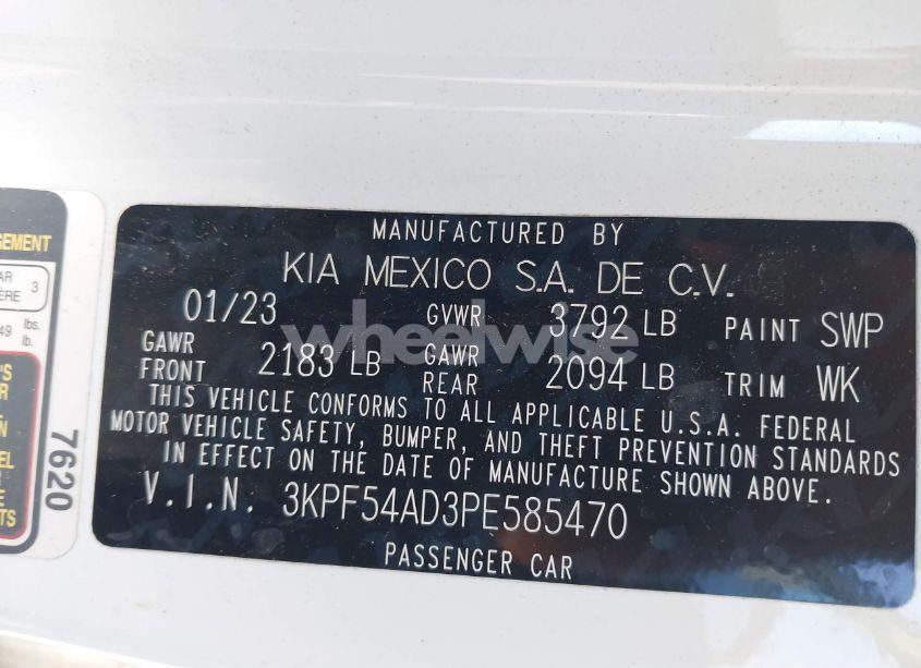 Photo 9 of 2023 Kia Forte GT-LINE (VIN 3KPF54AD3PE585470)
