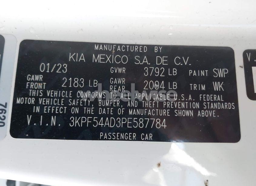 Photo 9 of 2023 Kia Forte GT-LINE (VIN 3KPF54AD3PE587784)