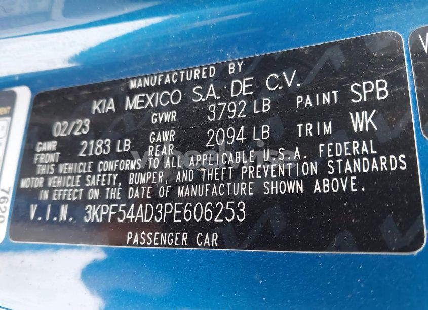 Photo 9 of 2023 Kia Forte GT-LINE (VIN 3KPF54AD3PE606253)