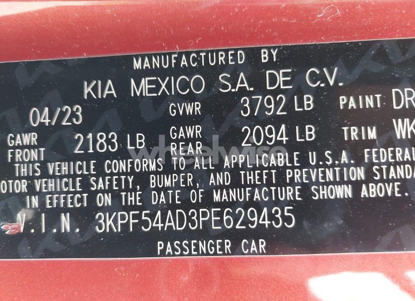 Photo 9 of 2023 Kia Forte GT-LINE (VIN 3KPF54AD3PE629435)