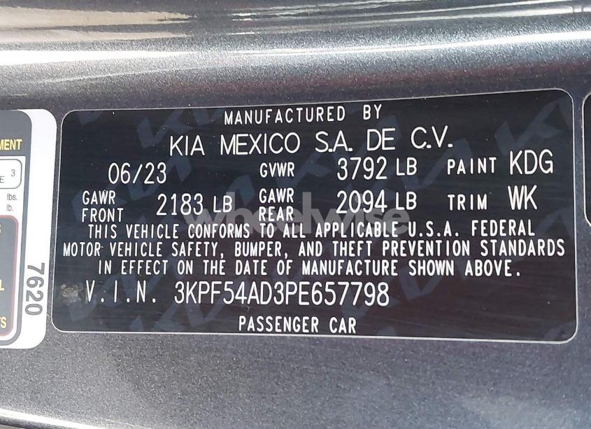 Photo 9 of 2023 Kia Forte GT-LINE (VIN 3KPF54AD3PE657798)
