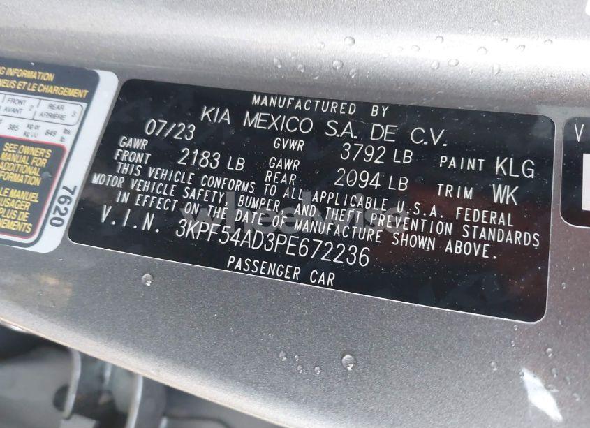 Photo 9 of 2023 Kia Forte GT-LINE (VIN 3KPF54AD3PE672236)