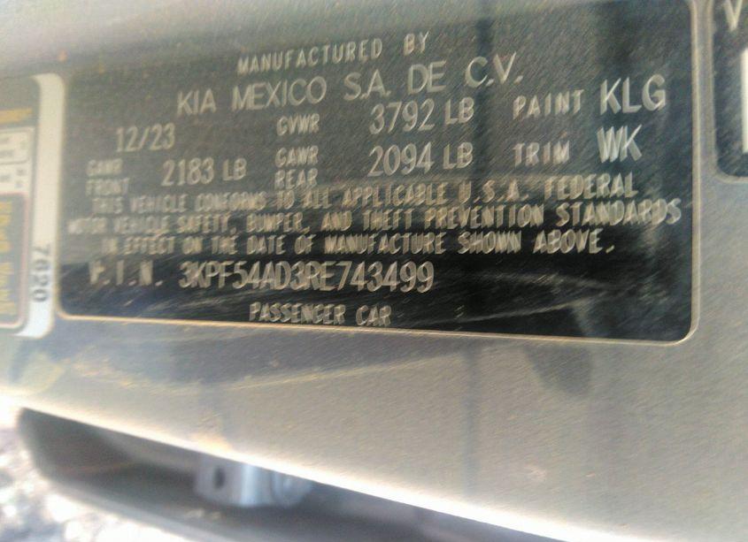 Photo 9 of 2024 Kia Forte GT-LINE (VIN 3KPF54AD3RE743499)