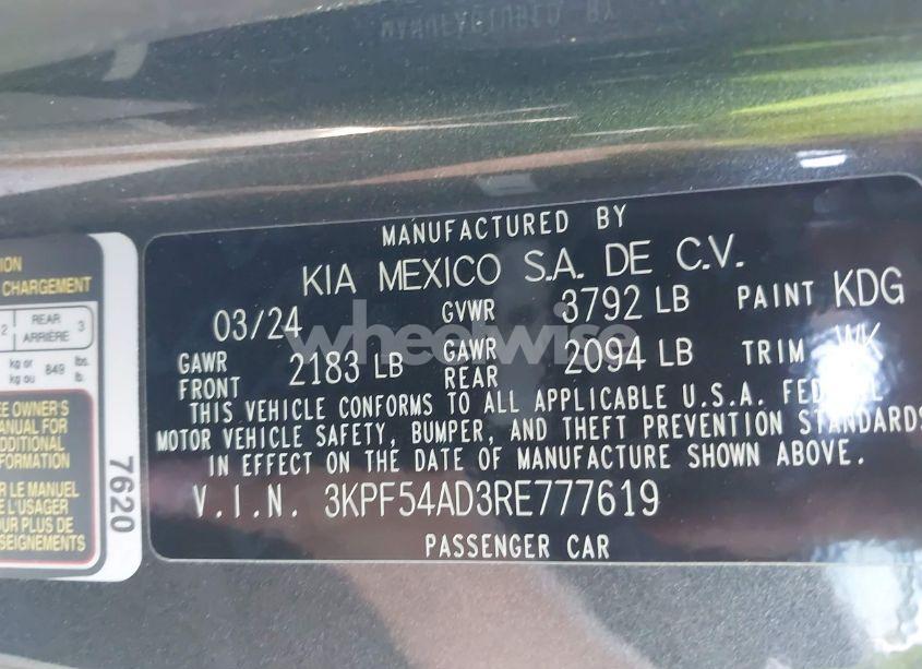 Photo 9 of 2024 Kia Forte GT-LINE (VIN 3KPF54AD3RE777619)