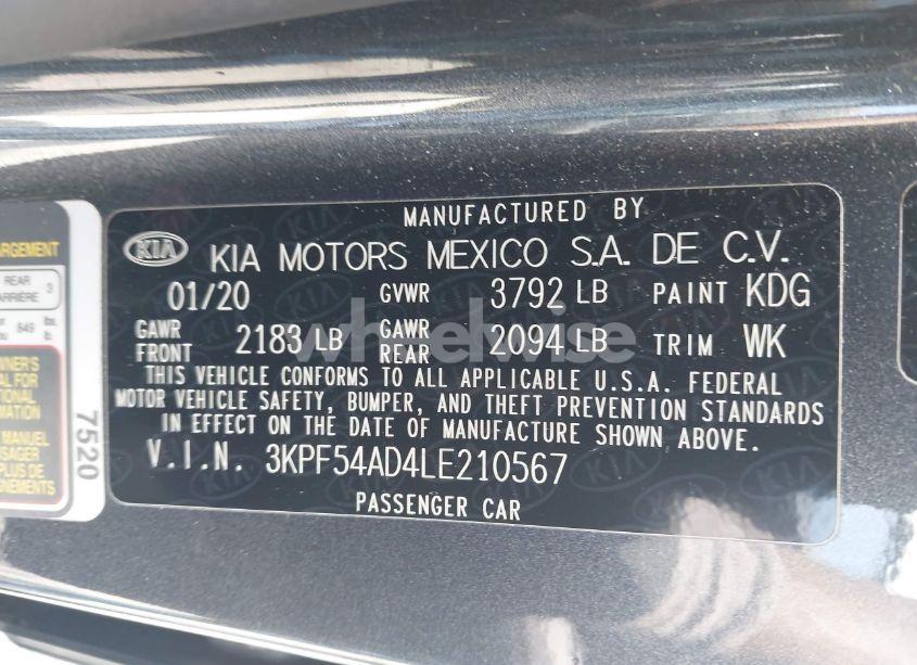 Photo 9 of 2020 Kia Forte EX (VIN 3KPF54AD4LE210567)