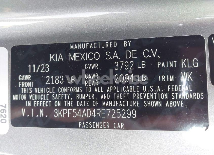 Photo 9 of 2024 Kia Forte GT-LINE (VIN 3KPF54AD4RE725299)