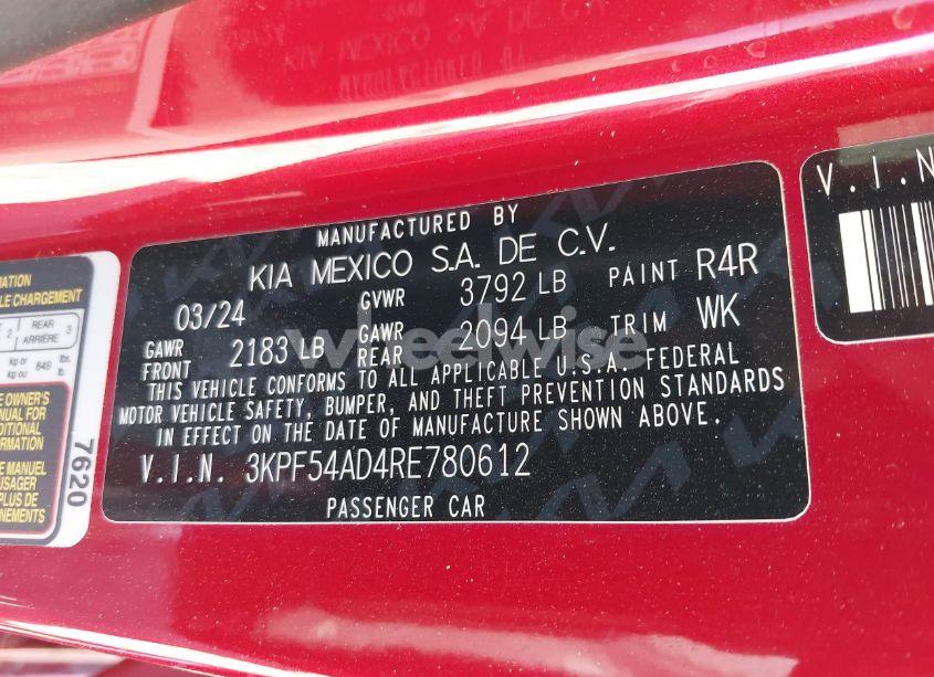 Photo 9 of 2024 Kia Forte GT-LINE (VIN 3KPF54AD4RE780612)