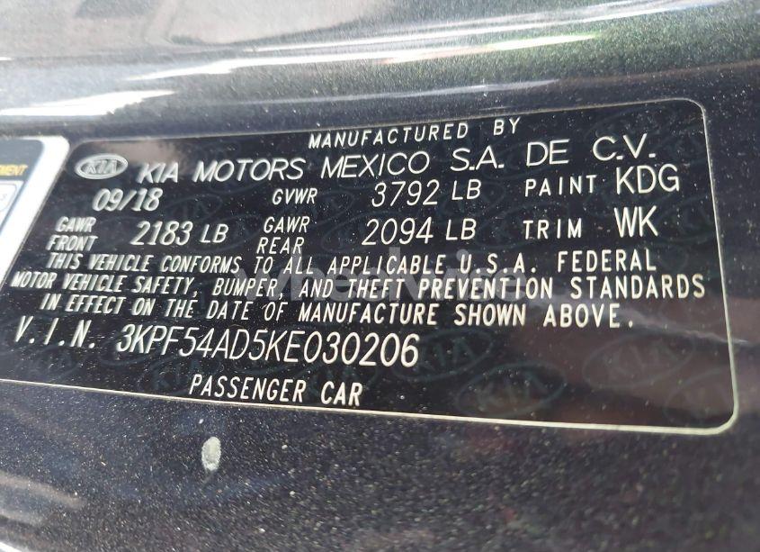 Photo 9 of 2019 Kia Forte EX (VIN 3KPF54AD5KE030206)