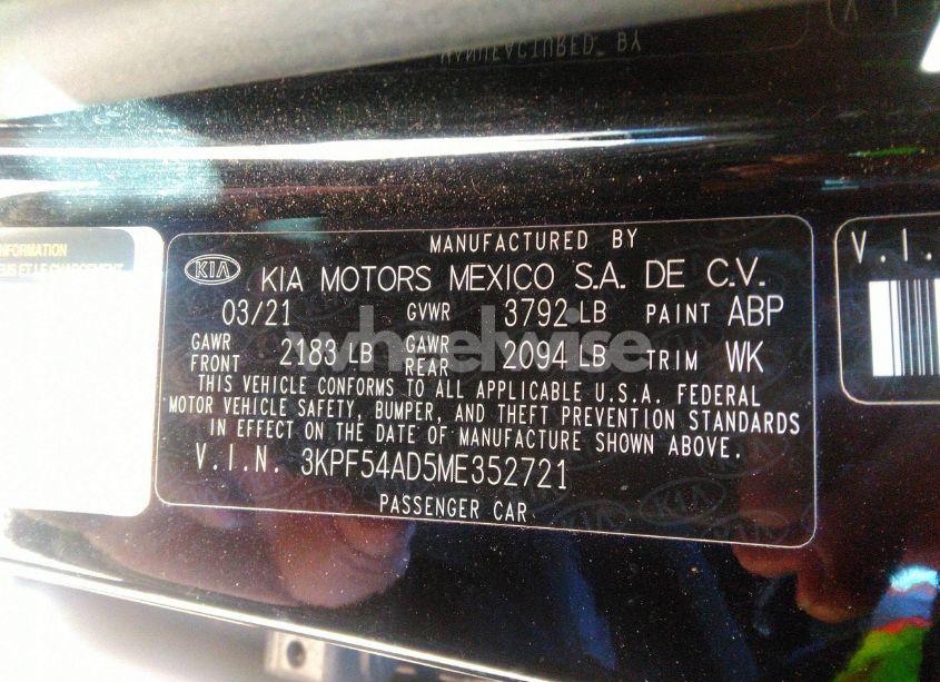 Photo 8 of 2021 Kia Forte EX (VIN 3KPF54AD5ME352721)