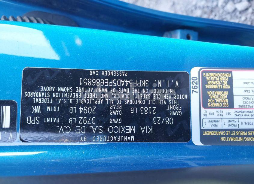 Photo 9 of 2023 Kia Forte GT-LINE (VIN 3KPF54AD5PE686851)