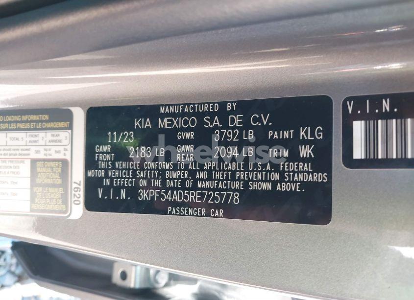 Photo 9 of 2024 Kia Forte GT-LINE (VIN 3KPF54AD5RE725778)