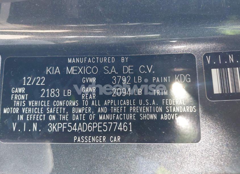 Photo 9 of 2023 Kia Forte GT-LINE (VIN 3KPF54AD6PE577461)