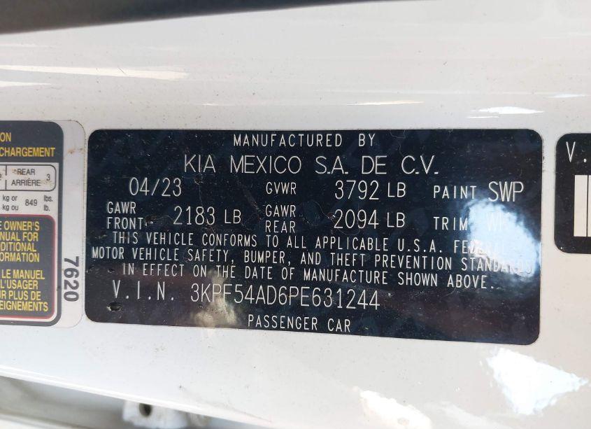 Photo 9 of 2023 Kia Forte GT-LINE (VIN 3KPF54AD6PE631244)