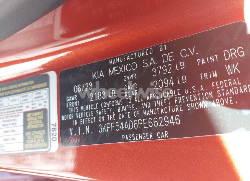 Photo 9 of 2023 Kia Forte GT-LINE (VIN 3KPF54AD6PE662946)