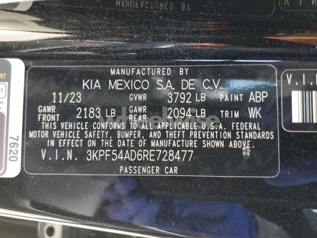 Photo 8 of 2024 KIA FORTE GT LINE (VIN 3KPF54AD6RE728477)