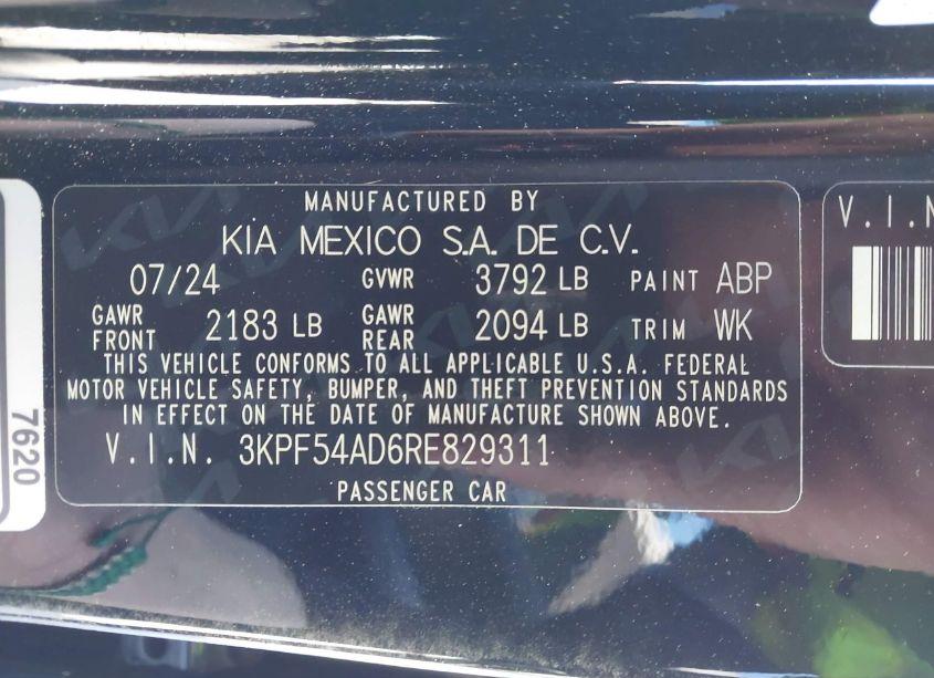 Photo 9 of 2024 Kia Forte GT-LINE (VIN 3KPF54AD6RE829311)