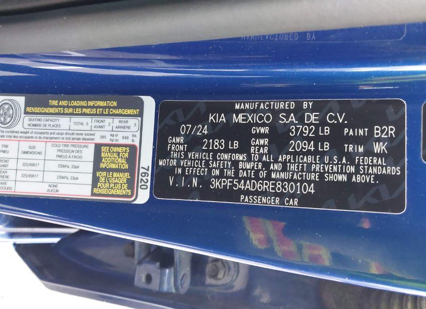 Photo 9 of 2024 Kia Forte GT-LINE (VIN 3KPF54AD6RE830104)