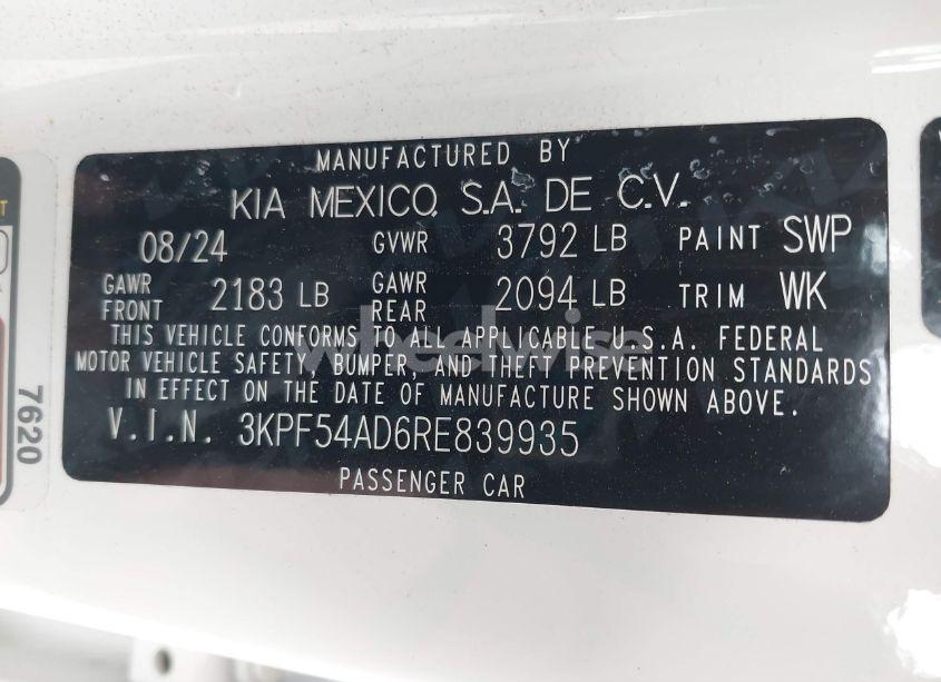 Photo 9 of 2024 Kia Forte GT-LINE (VIN 3KPF54AD6RE839935)