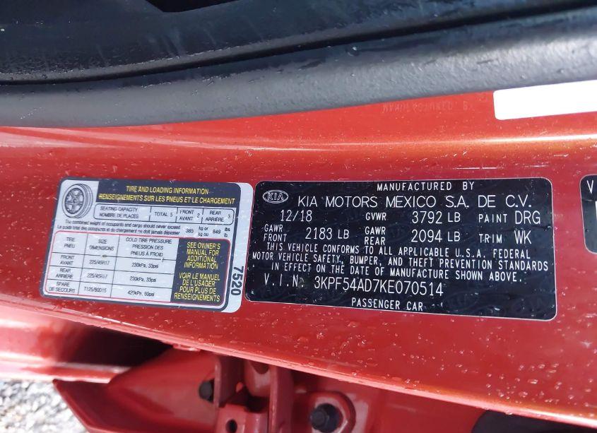 Photo 9 of 2019 Kia Forte EX (VIN 3KPF54AD7KE070514)