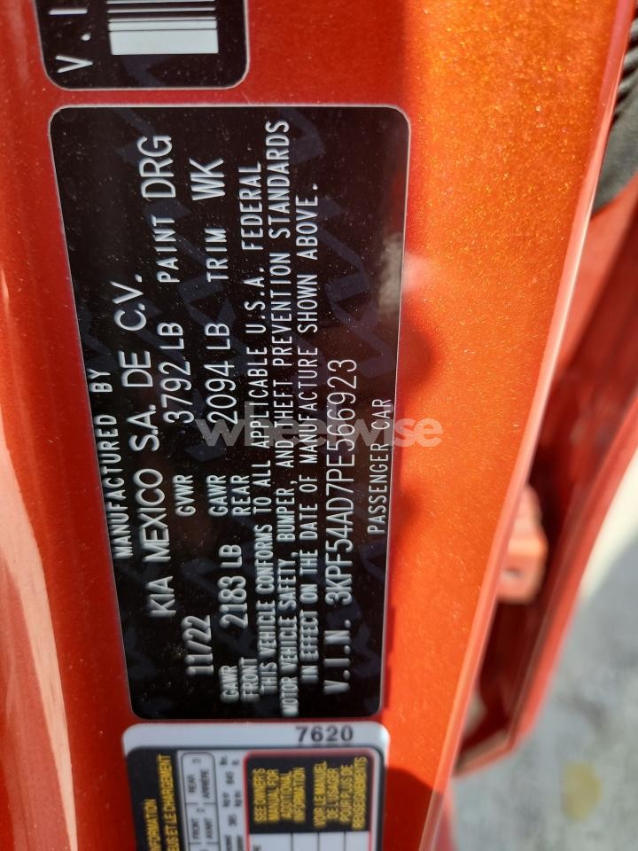 Photo 12 of 2023 KIA FORTE GT LINE (VIN 3KPF54AD7PE566923)