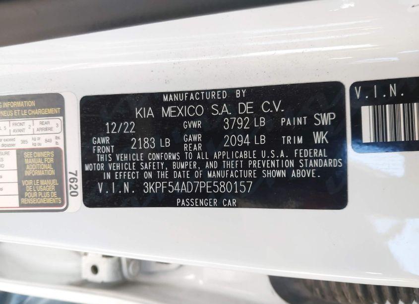 Photo 9 of 2023 Kia Forte GT-LINE (VIN 3KPF54AD7PE580157)