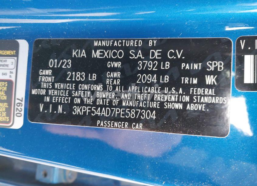 Photo 9 of 2023 Kia Forte GT-LINE (VIN 3KPF54AD7PE587304)
