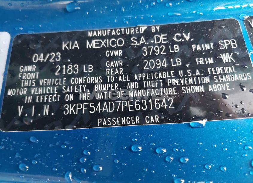 Photo 9 of 2023 Kia Forte GT-LINE (VIN 3KPF54AD7PE631642)