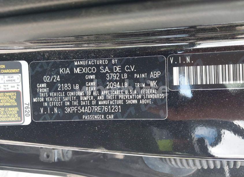 Photo 9 of 2024 Kia Forte GT-LINE (VIN 3KPF54AD7RE761231)