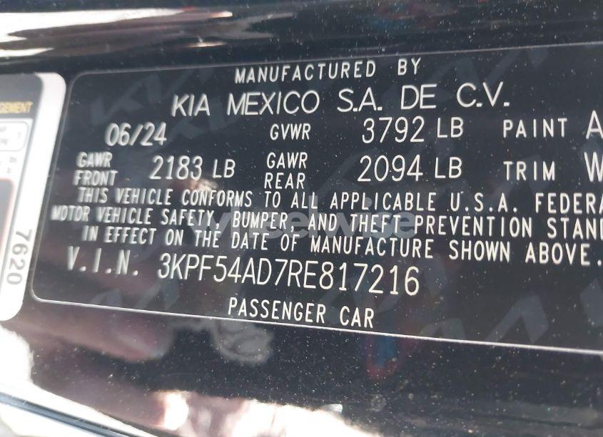 Photo 9 of 2024 Kia Forte GT-LINE (VIN 3KPF54AD7RE817216)
