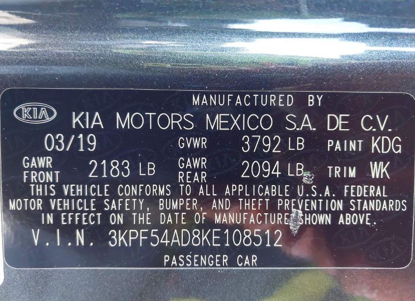 Photo 9 of 2019 Kia Forte EX (VIN 3KPF54AD8KE108512)