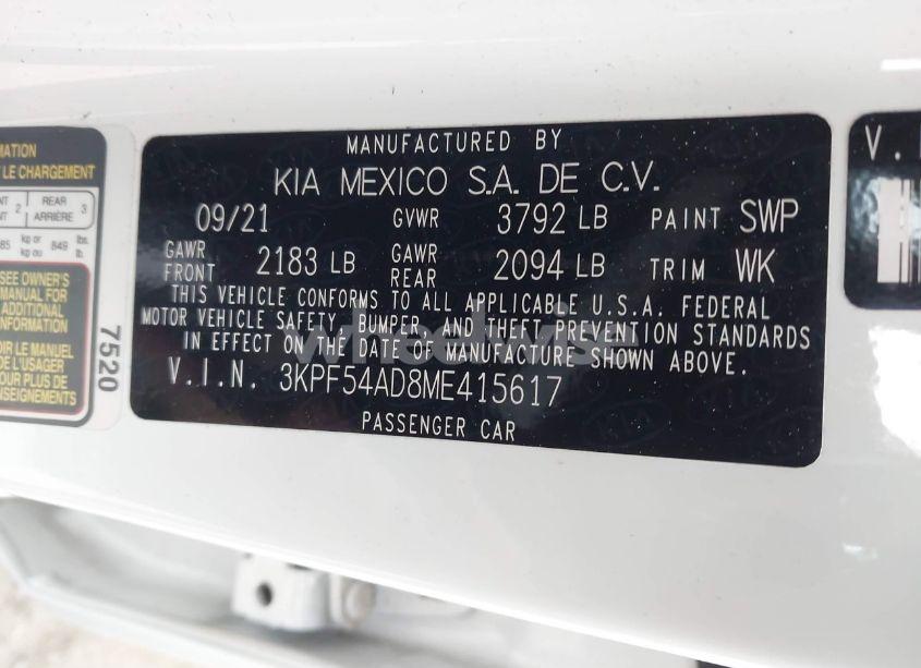 Photo 9 of 2021 Kia Forte EX (VIN 3KPF54AD8ME415617)