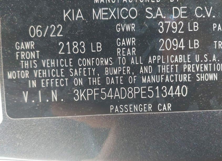 Photo 9 of 2023 Kia Forte GT-LINE (VIN 3KPF54AD8PE513440)
