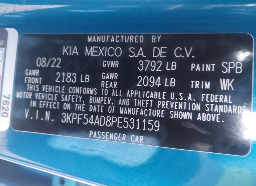 Photo 9 of 2023 Kia Forte GT-LINE (VIN 3KPF54AD8PE531159)