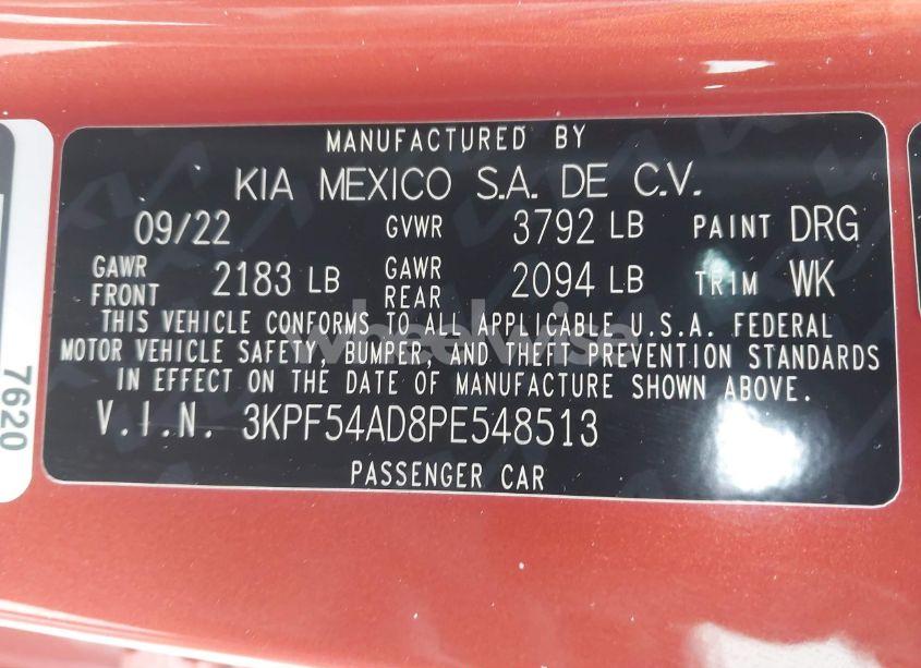 Photo 9 of 2023 Kia Forte GT-LINE (VIN 3KPF54AD8PE548513)