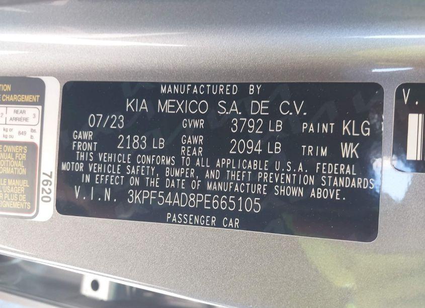 Photo 9 of 2023 Kia Forte GT-LINE (VIN 3KPF54AD8PE665105)